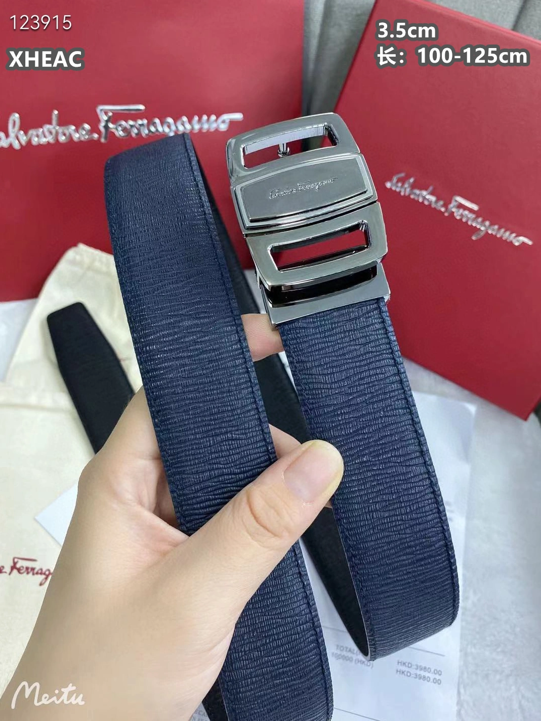 Salvatore Ferragamo AAA Quality Belts For Men Bright 8898