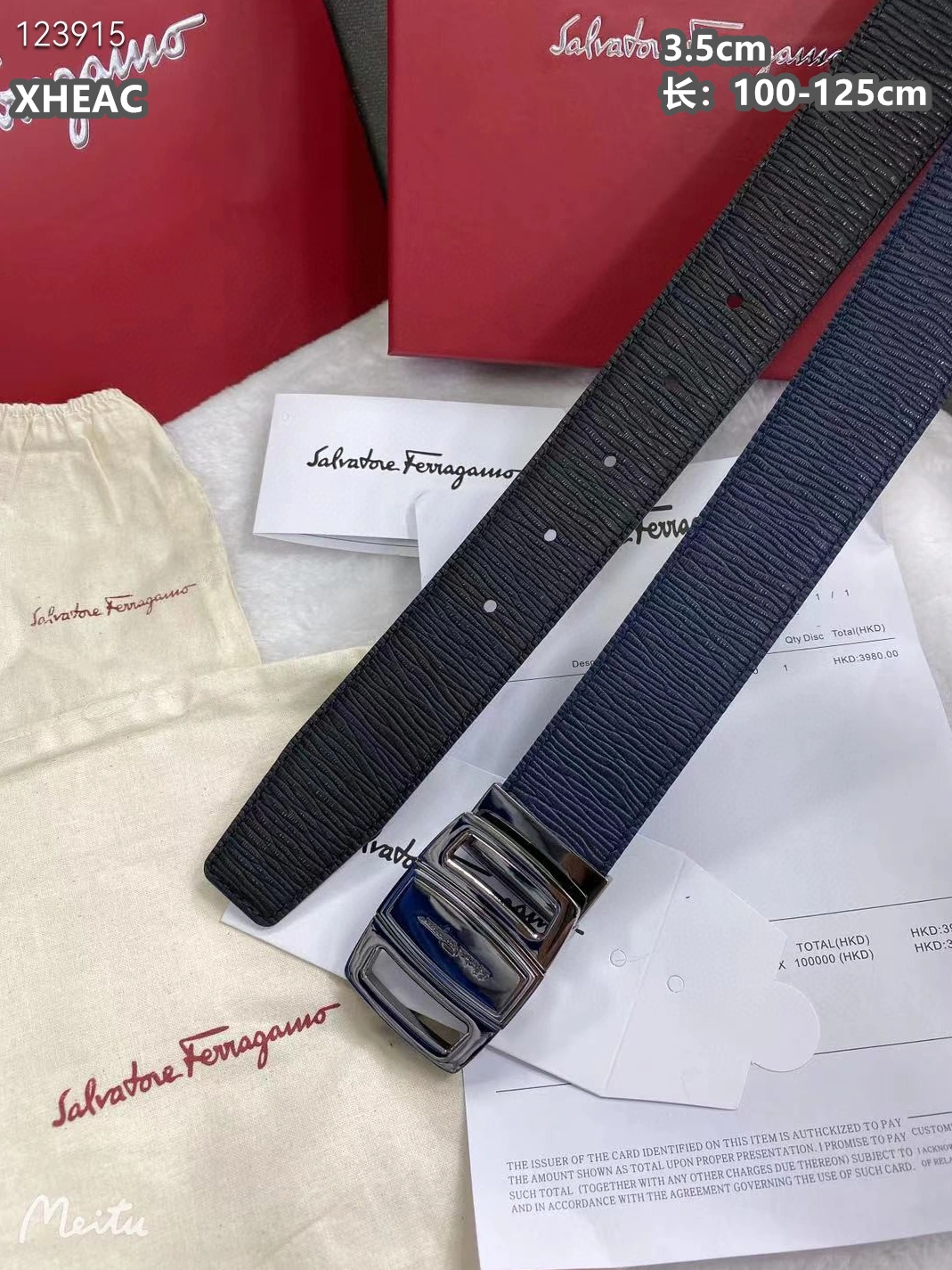 Salvatore Ferragamo AAA Quality Belts For Men Bright 8898
