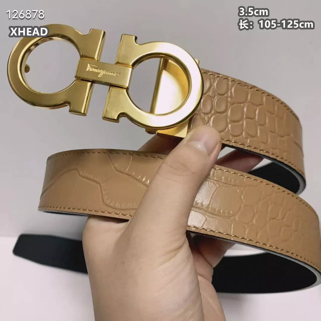 Salvatore Ferragamo AAA Quality Belts For Men Flexible 1235
