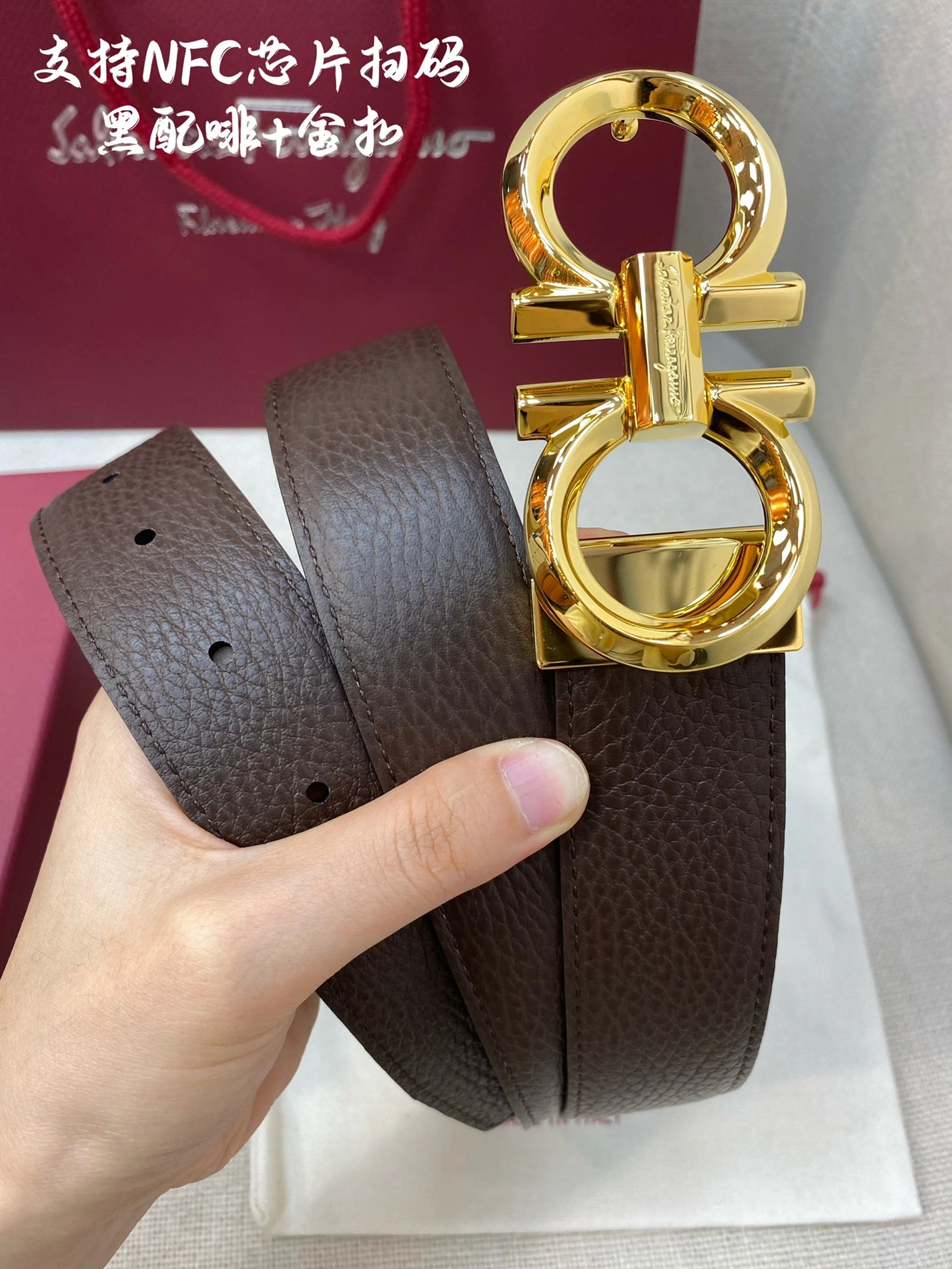 Salvatore Ferragamo AAA Quality Belts For Men Refined 2255
