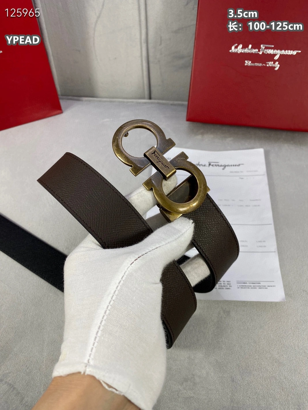 Salvatore Ferragamo AAA Quality Belts For Men Refined 4268