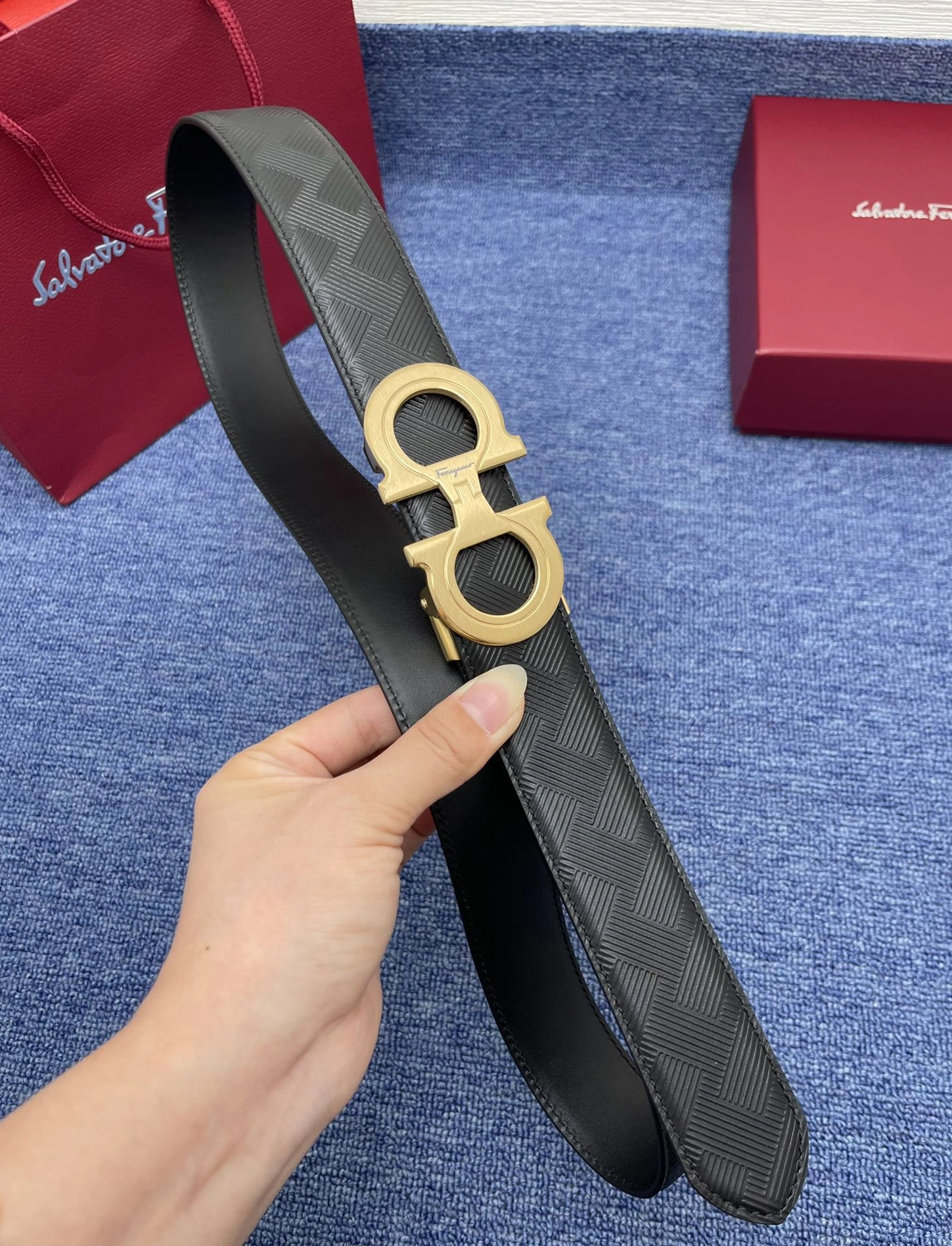 Salvatore Ferragamo AAA Quality Belts For Men Sleek 2694
