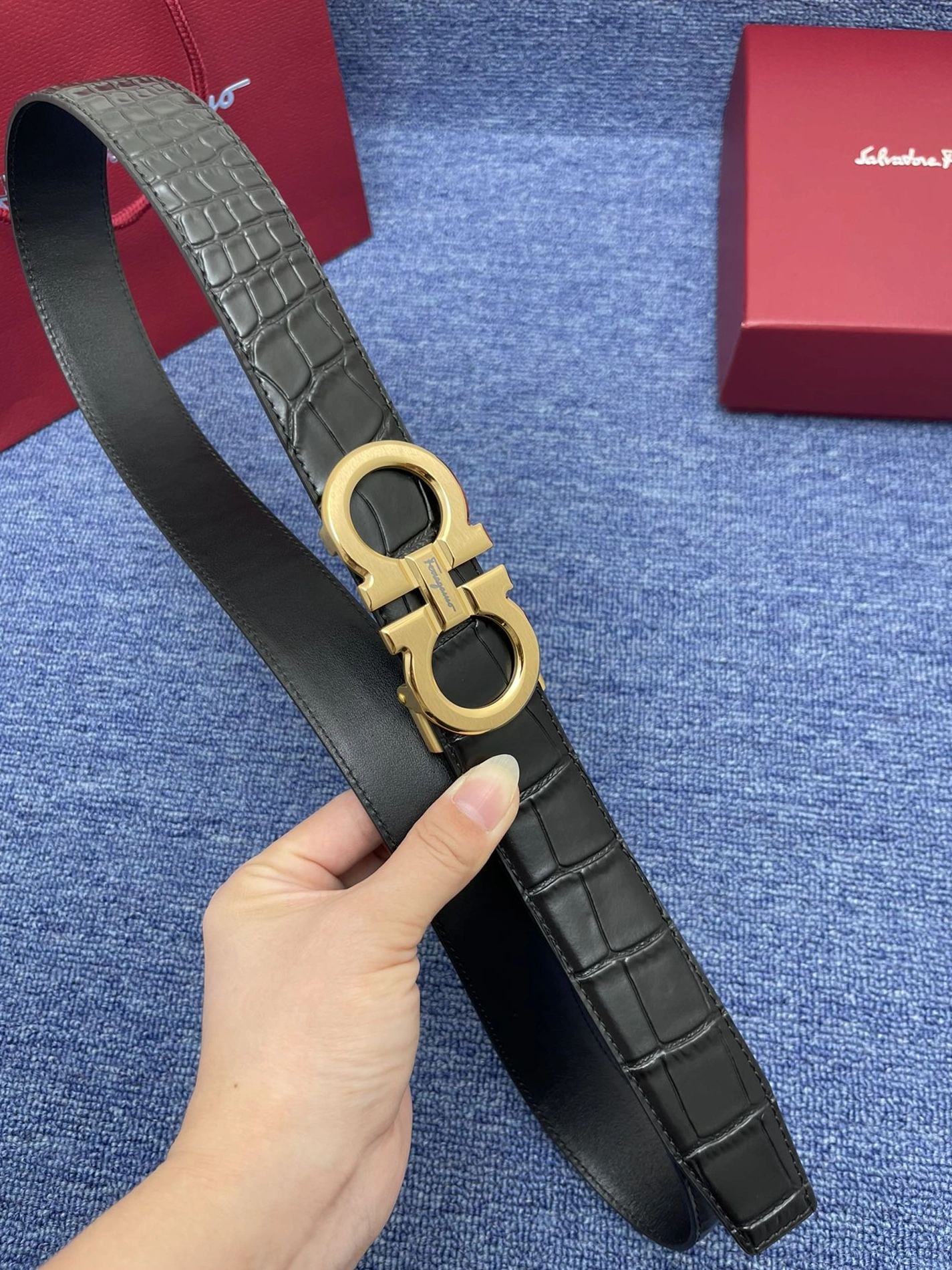Salvatore Ferragamo AAA Quality Belts For Men Trendsetting 571