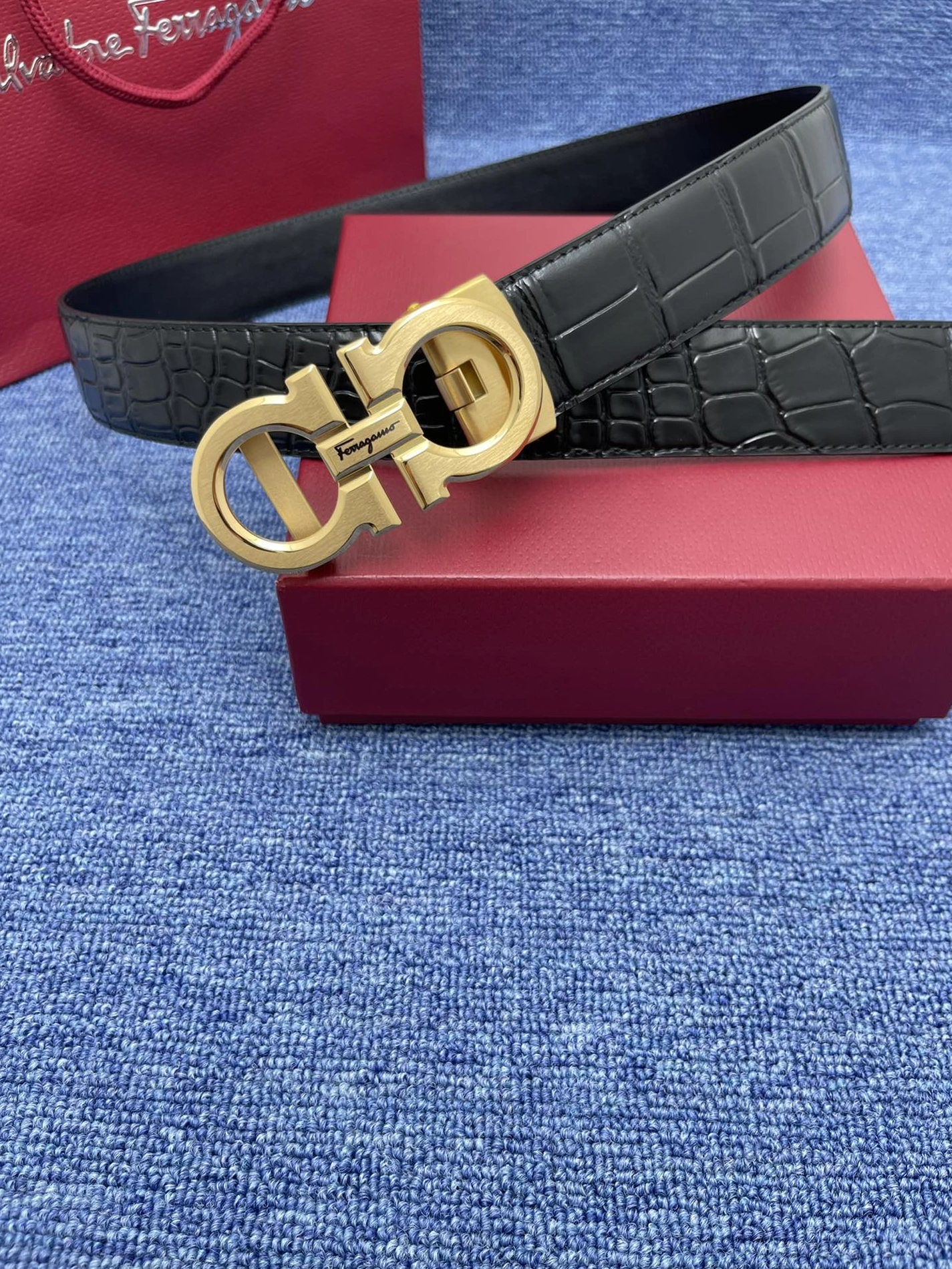 Salvatore Ferragamo AAA Quality Belts For Men Trendsetting 571