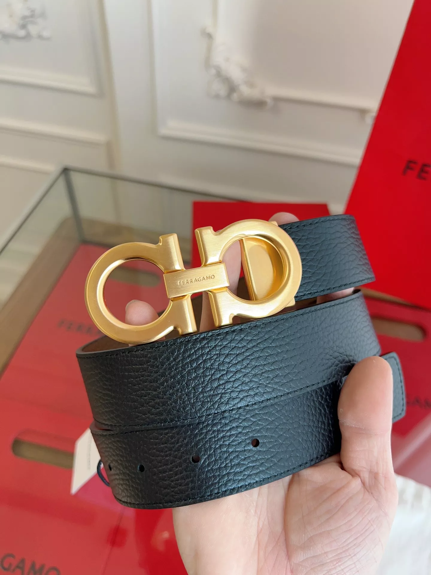 Salvatore Ferragamo AAA Quality Belts In 3.5cm For Men Bright 2161