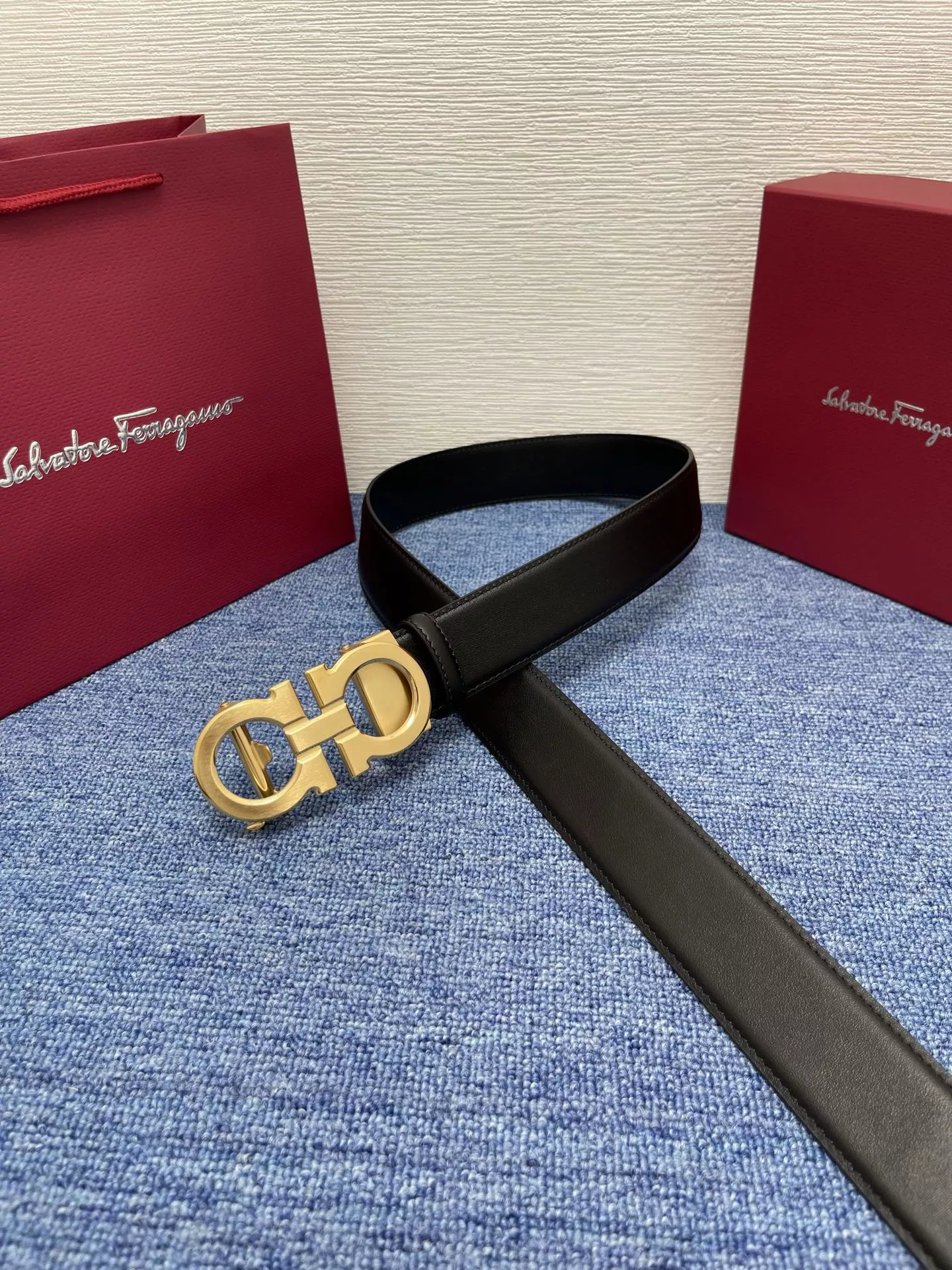 Salvatore Ferragamo AAA Quality Belts In 3.5cm For Men Classic 8527