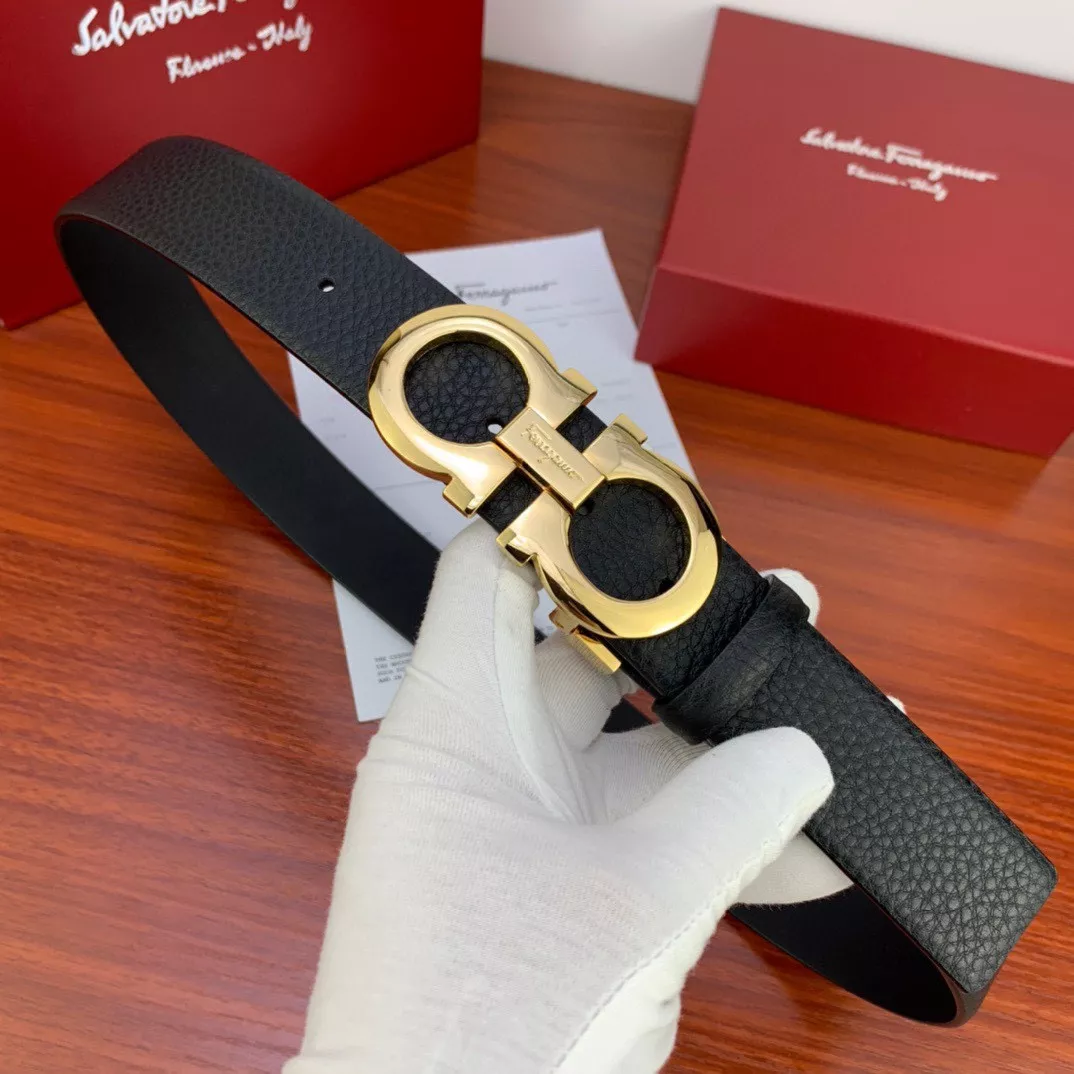 Salvatore Ferragamo AAA Quality Belts In 3.5cm For Men Durable 3407
