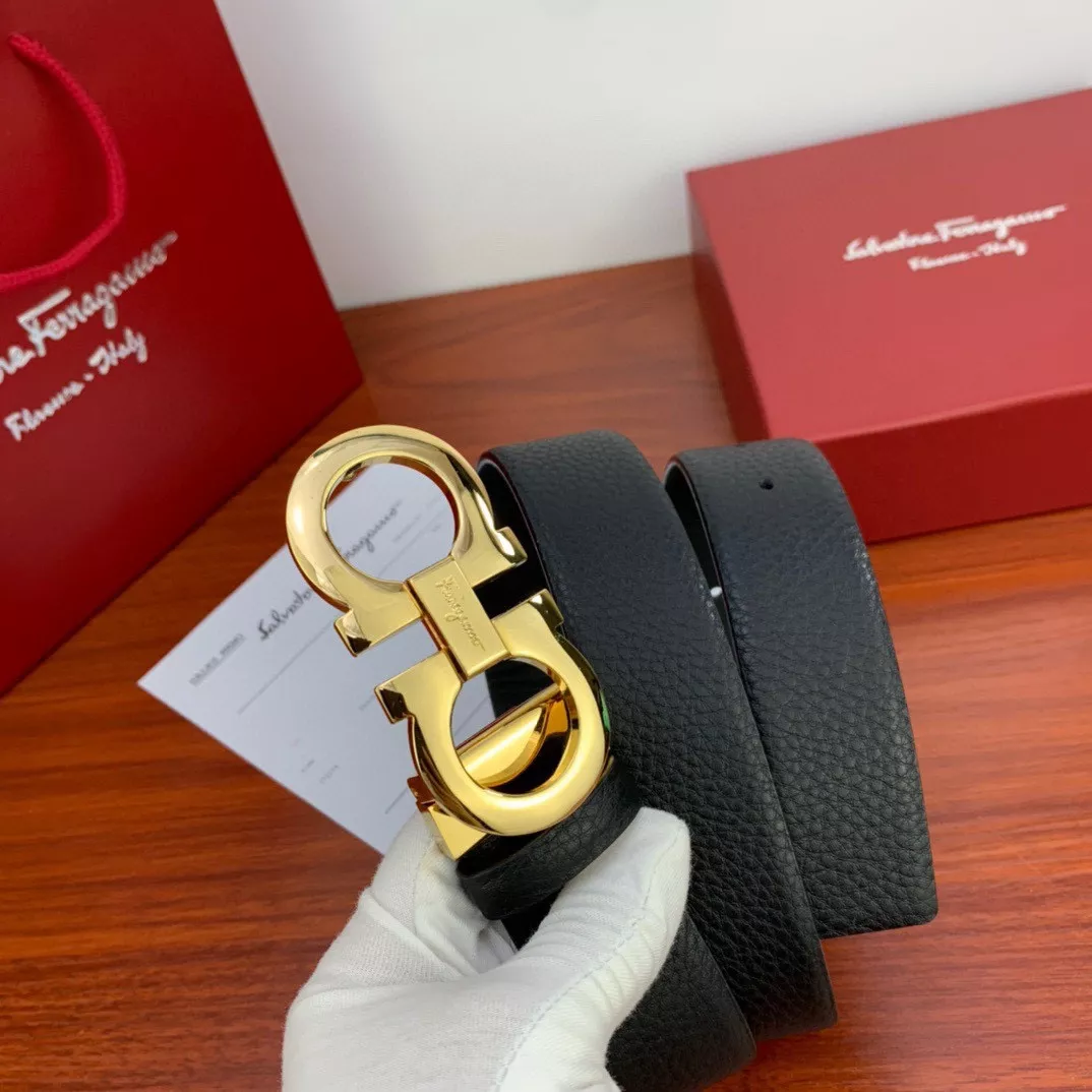 Salvatore Ferragamo AAA Quality Belts In 3.5cm For Men Durable 3407