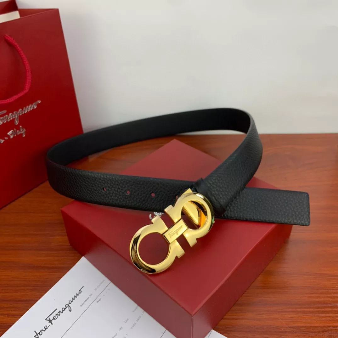 Salvatore Ferragamo AAA Quality Belts In 3.5cm For Men Durable 3407