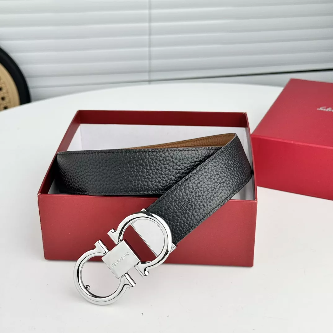 Salvatore Ferragamo AAA Quality Belts In 3.5cm For Men Durable 9074