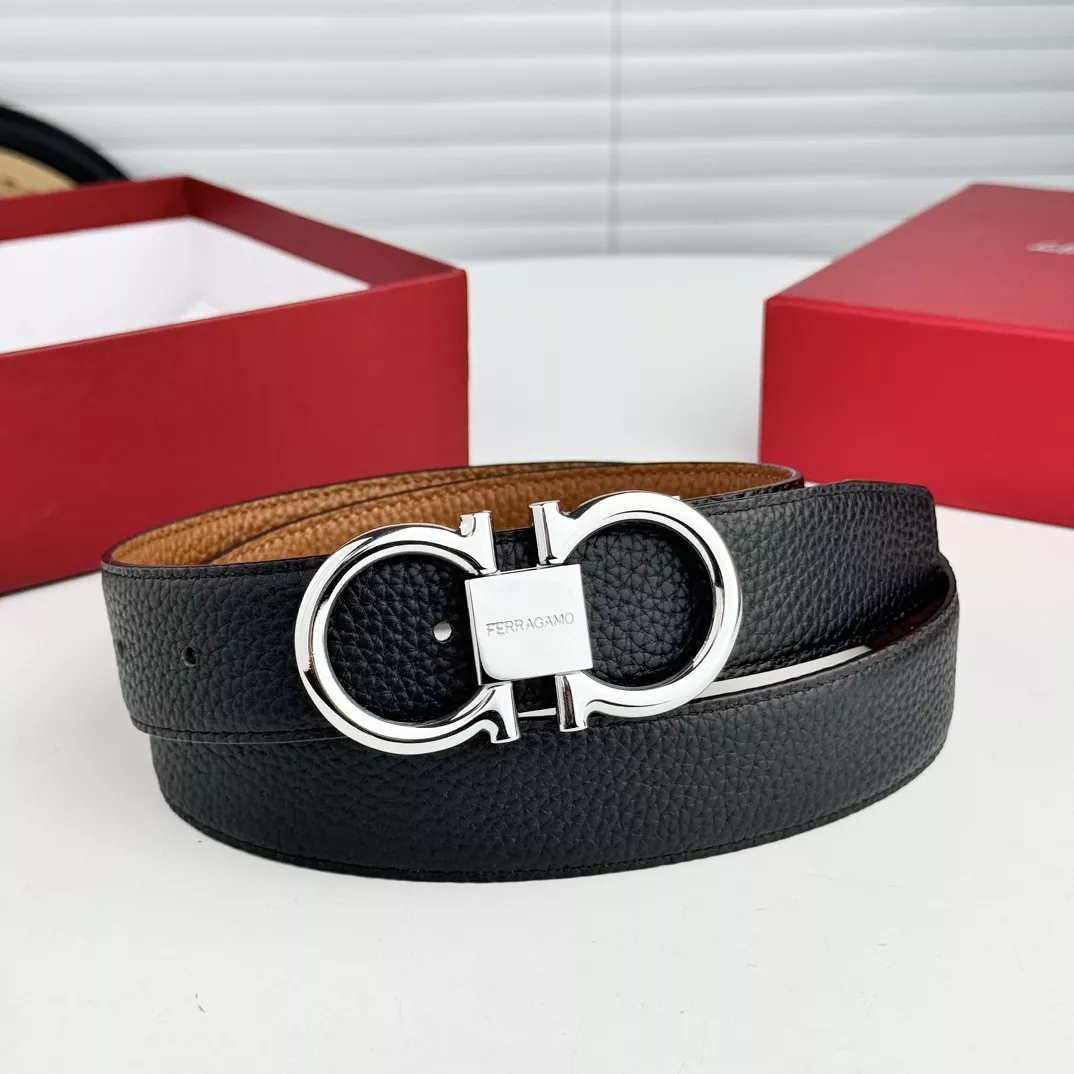 Salvatore Ferragamo AAA Quality Belts In 3.5cm For Men Durable 9074