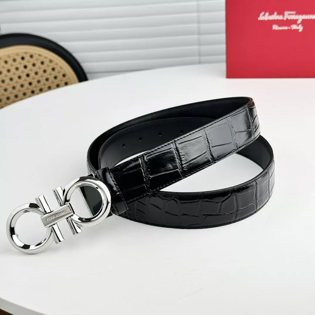 Salvatore Ferragamo AAA Quality Belts In 3.5cm For Men EasyMatch 9449
