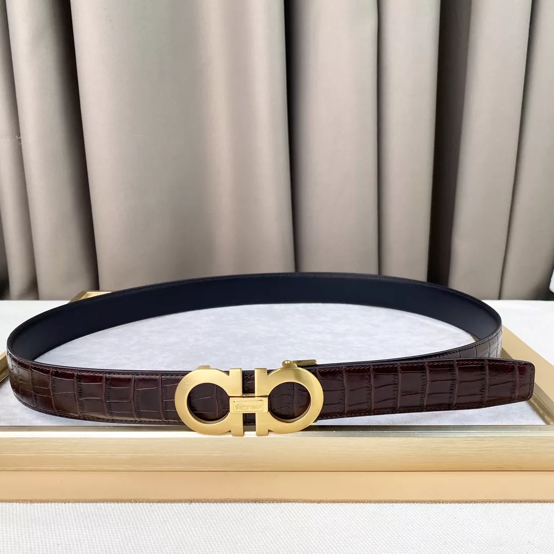 Salvatore Ferragamo AAA Quality Belts In 3.5cm For Men Efficient 7296