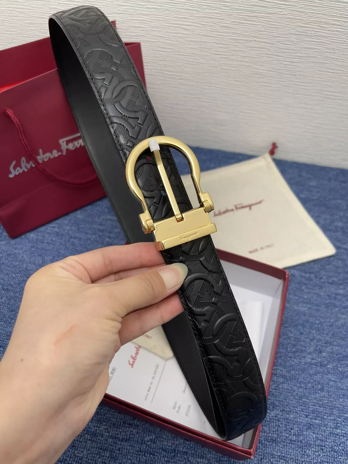 Salvatore Ferragamo AAA Quality Belts In 3.5cm For Men Elegant 1119
