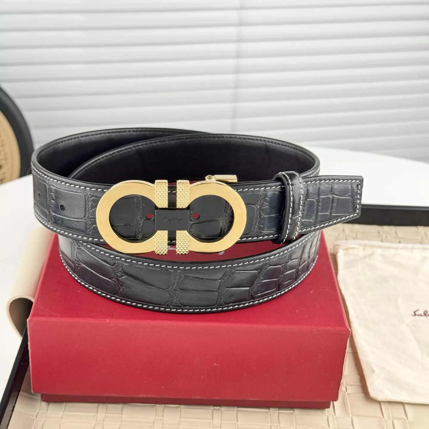 Salvatore Ferragamo AAA Quality Belts In 3.5cm For Men Elegant 337