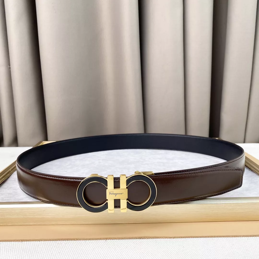 Salvatore Ferragamo AAA Quality Belts In 3.5cm For Men Elegant 9711