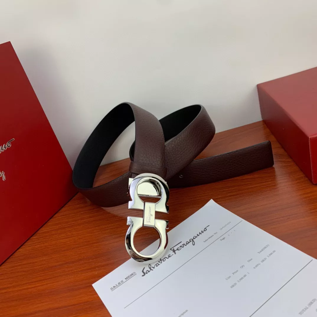 Salvatore Ferragamo AAA Quality Belts In 3.5cm For Men HighQuality 6129