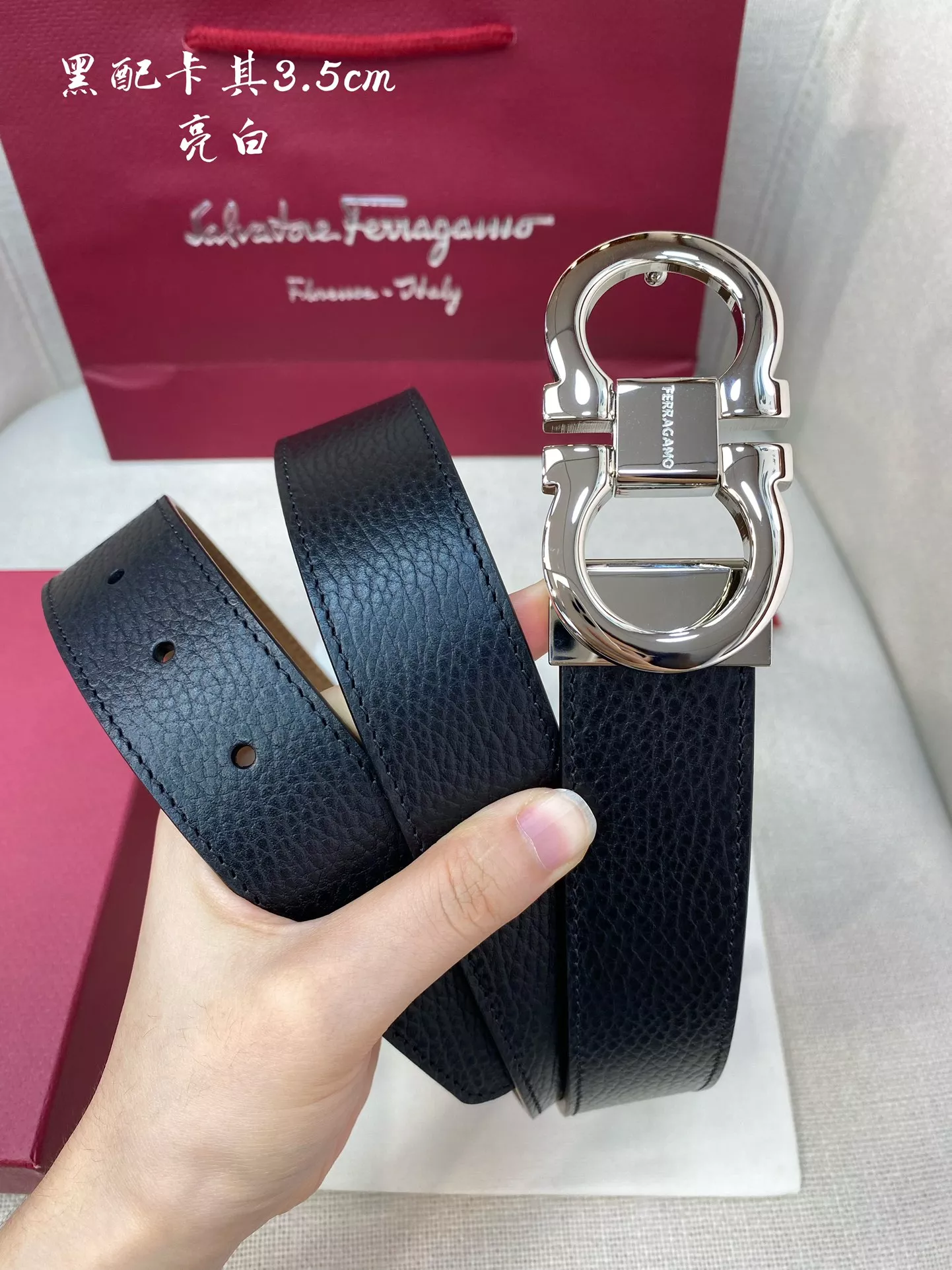 Salvatore Ferragamo AAA Quality Belts In 3.5cm For Men ModernLook 2619