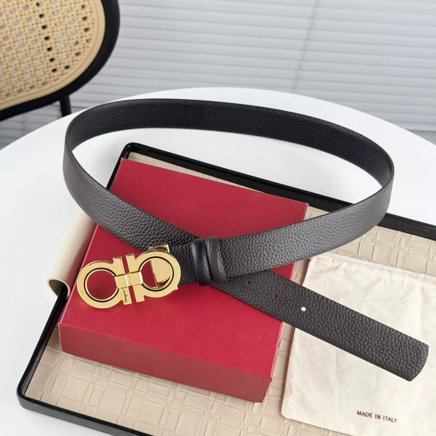 Salvatore Ferragamo AAA Quality Belts In 3.5cm For Men Refined 3368