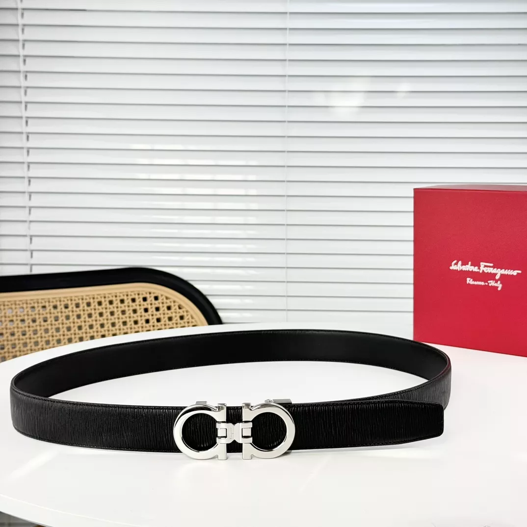 Salvatore Ferragamo AAA Quality Belts In 3.5cm For Men Resilient 3873