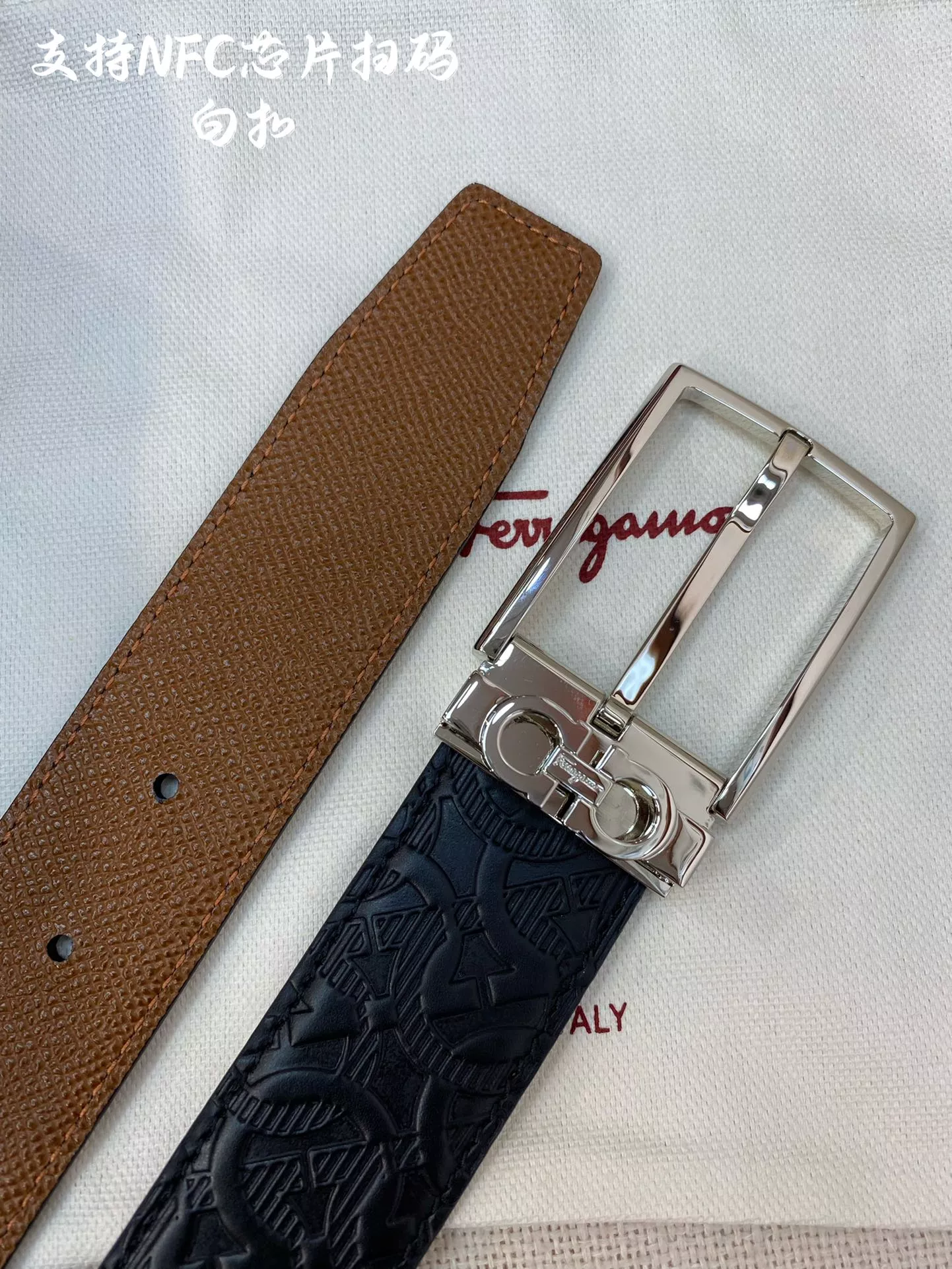 Salvatore Ferragamo AAA Quality Belts In 3.5cm For Men Sophisticated 7359