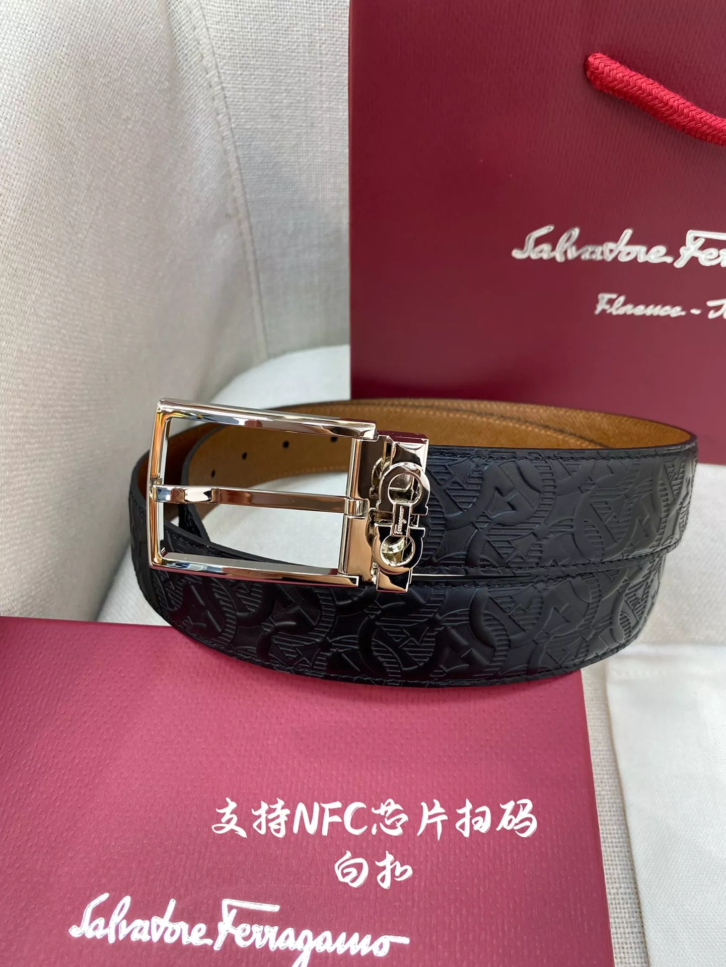 Salvatore Ferragamo AAA Quality Belts In 3.5cm For Men Sophisticated 7359