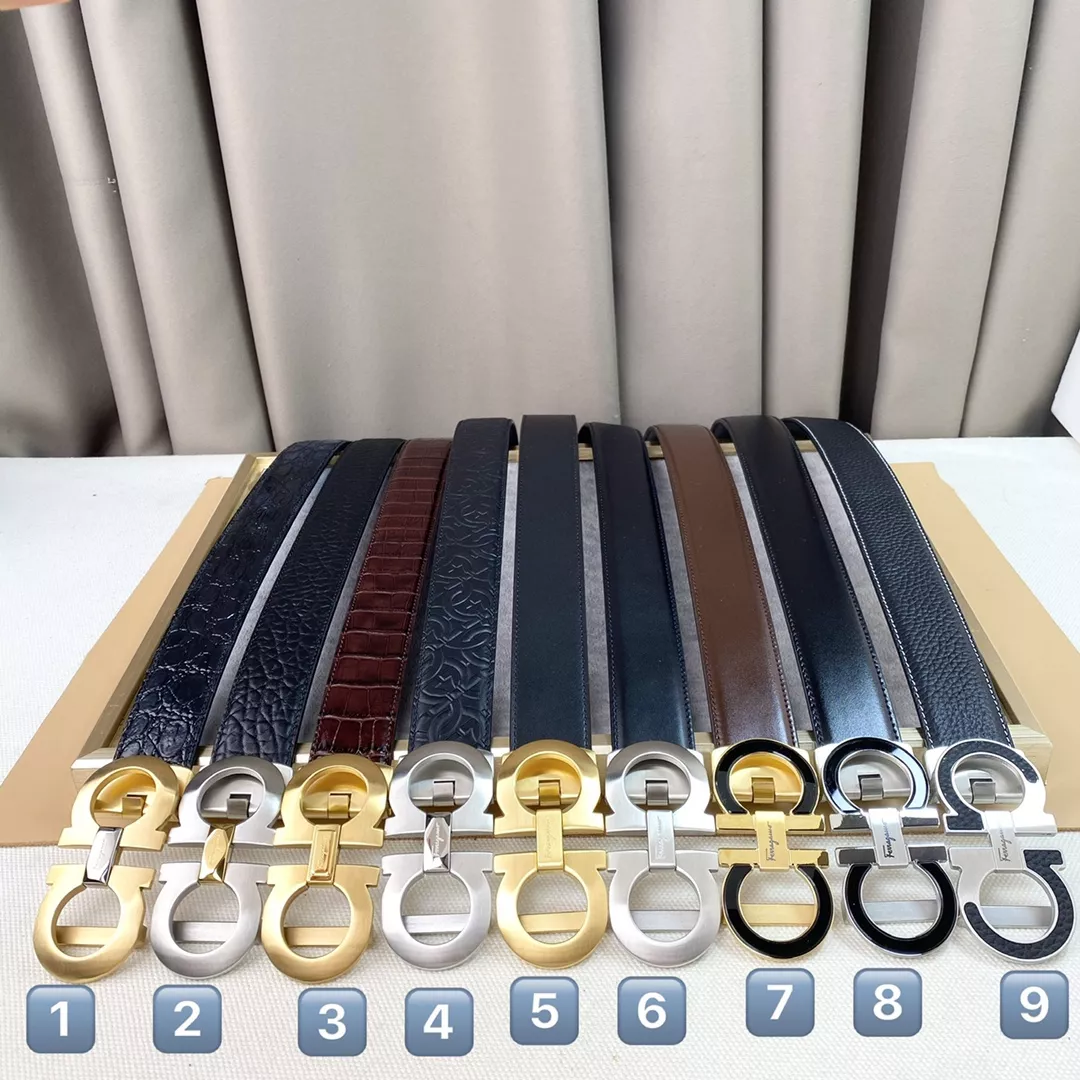 Salvatore Ferragamo AAA Quality Belts In 3.5cm For Men Trendsetting 902