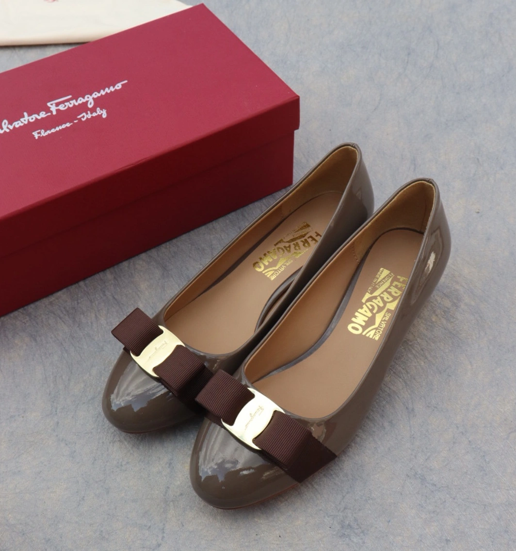 Salvatore Ferragamo Flat Shoes For Women Bright 5520