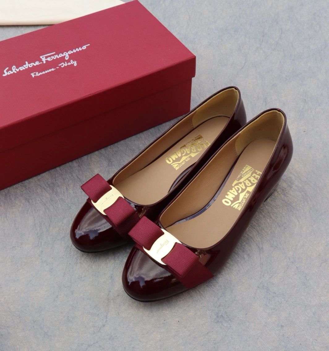 Salvatore Ferragamo Flat Shoes For Women HighQuality 7711