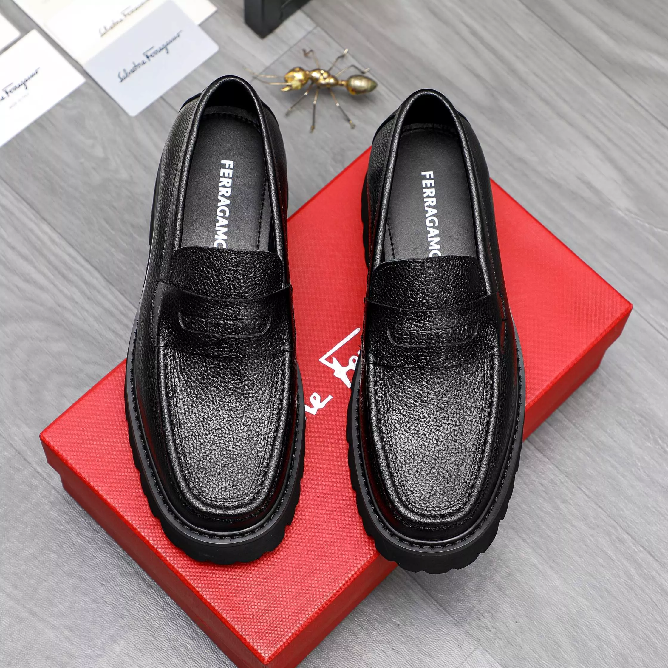 Salvatore Ferragamo Leather Shoes For Men Comfortable 5981