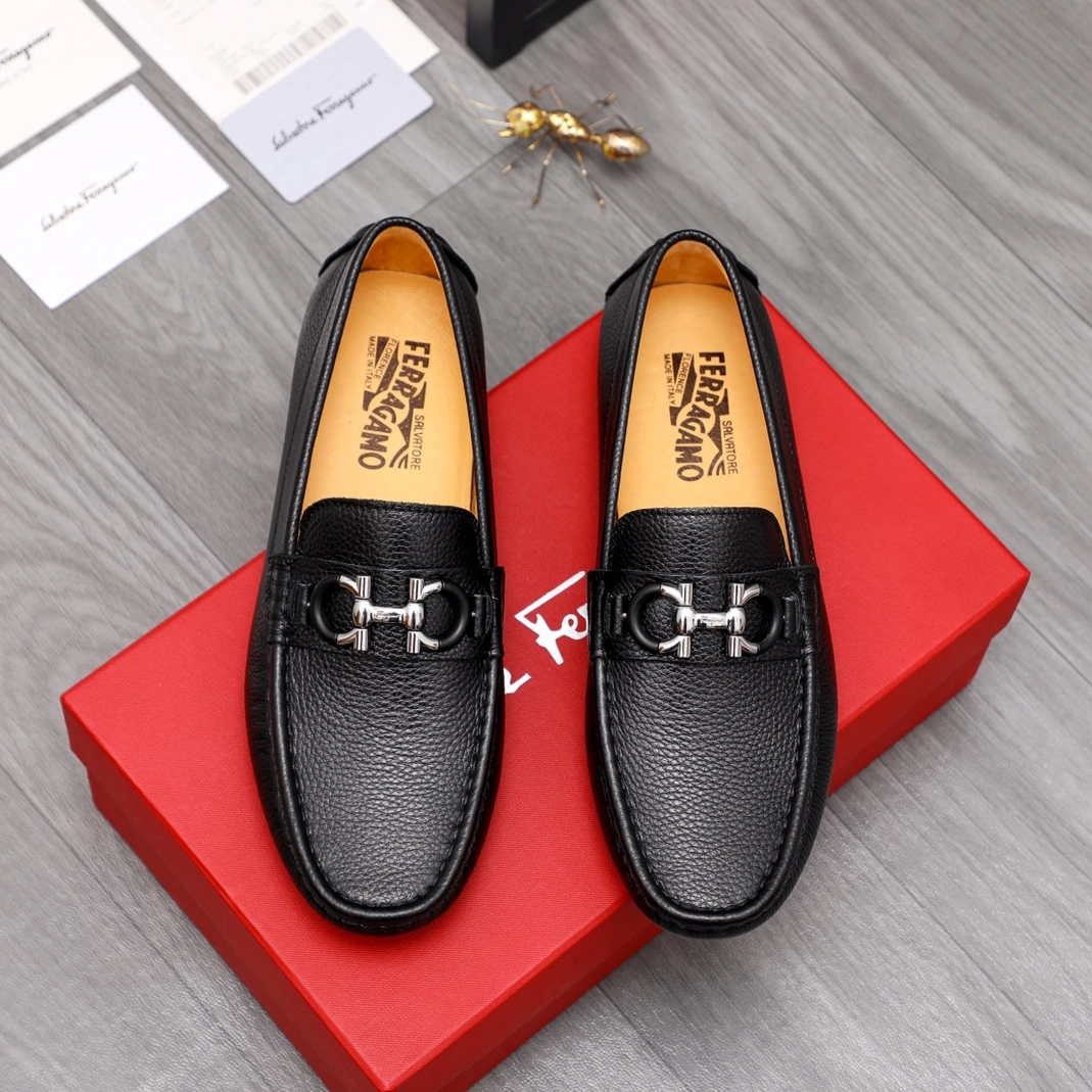 Salvatore Ferragamo Leather Shoes For Men Cozy 3631