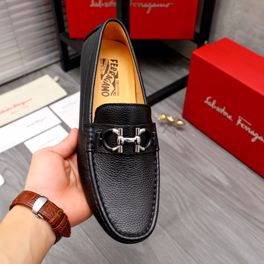 Salvatore Ferragamo Leather Shoes For Men Cozy 3631