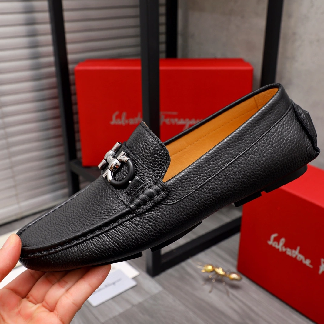 Salvatore Ferragamo Leather Shoes For Men Cozy 3631