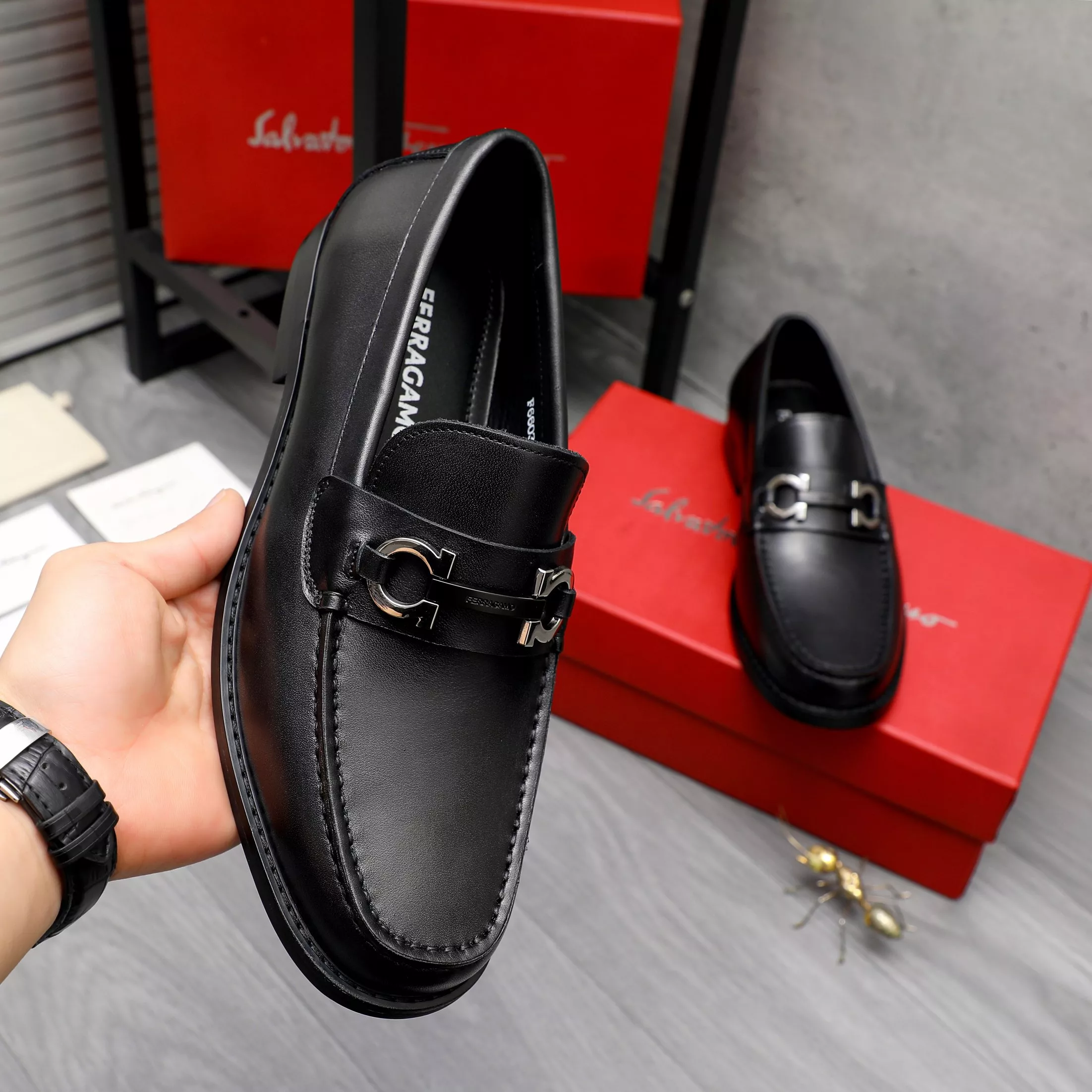 Salvatore Ferragamo Leather Shoes For Men Durable 1938