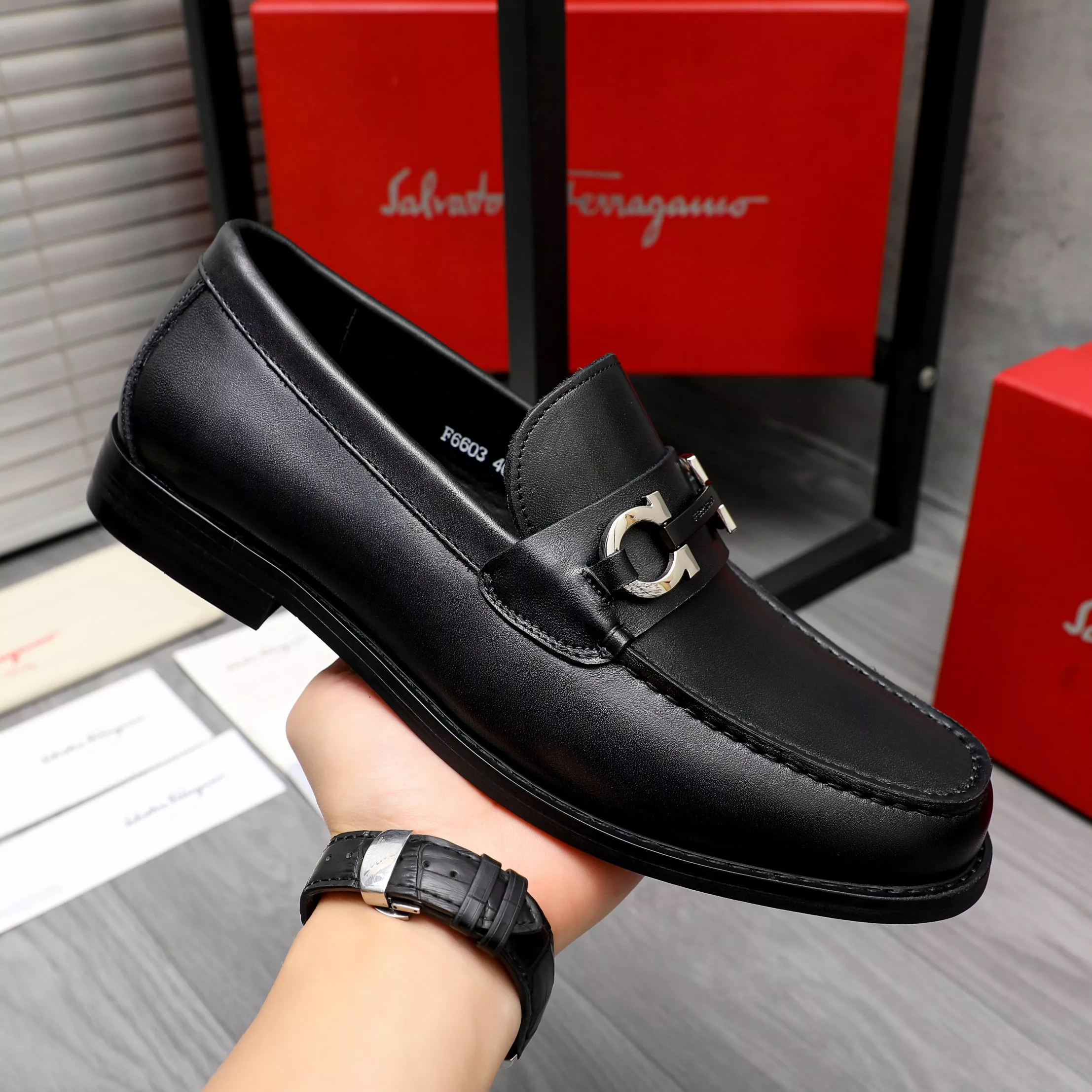 Salvatore Ferragamo Leather Shoes For Men Durable 1938