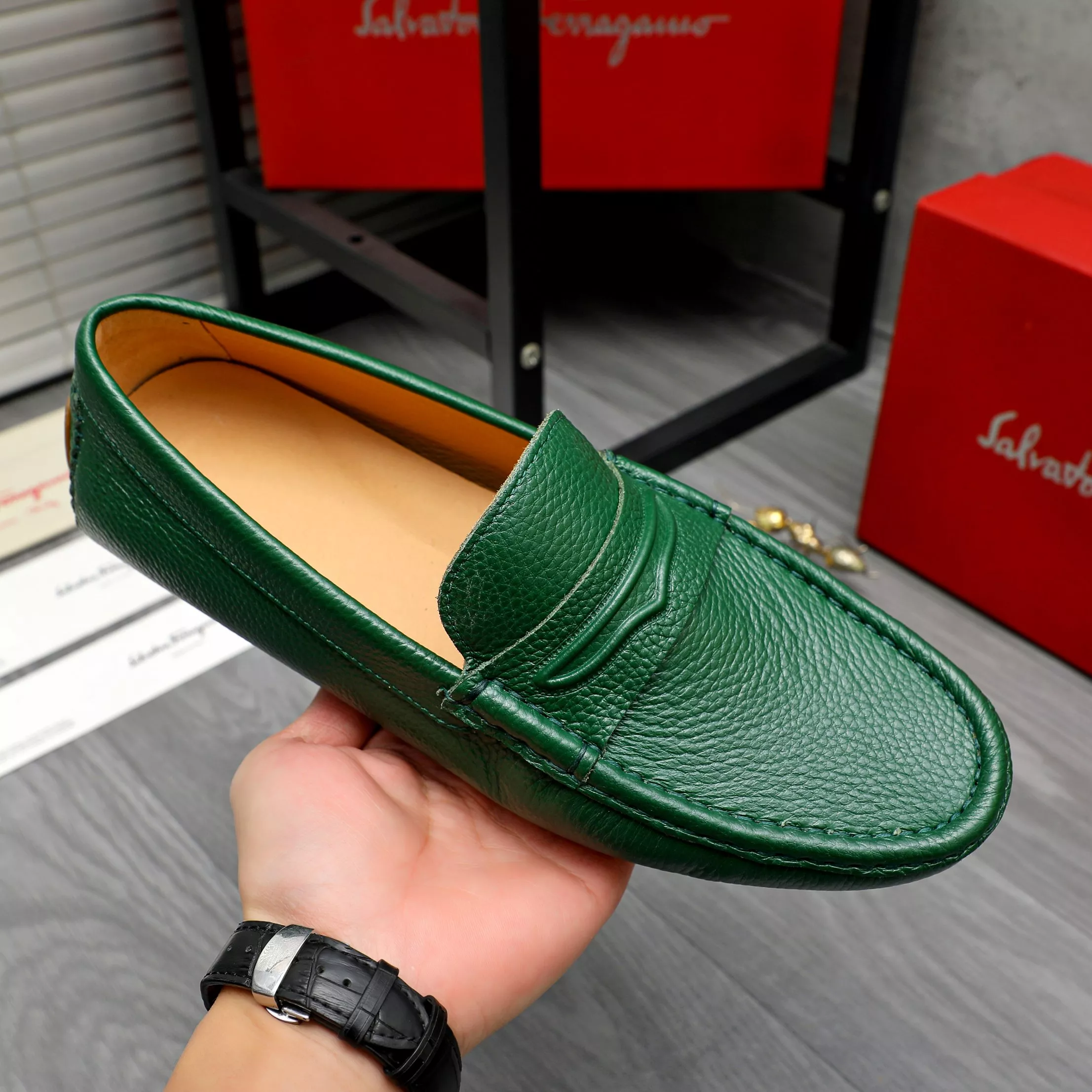 Salvatore Ferragamo Leather Shoes For Men Efficient 1426