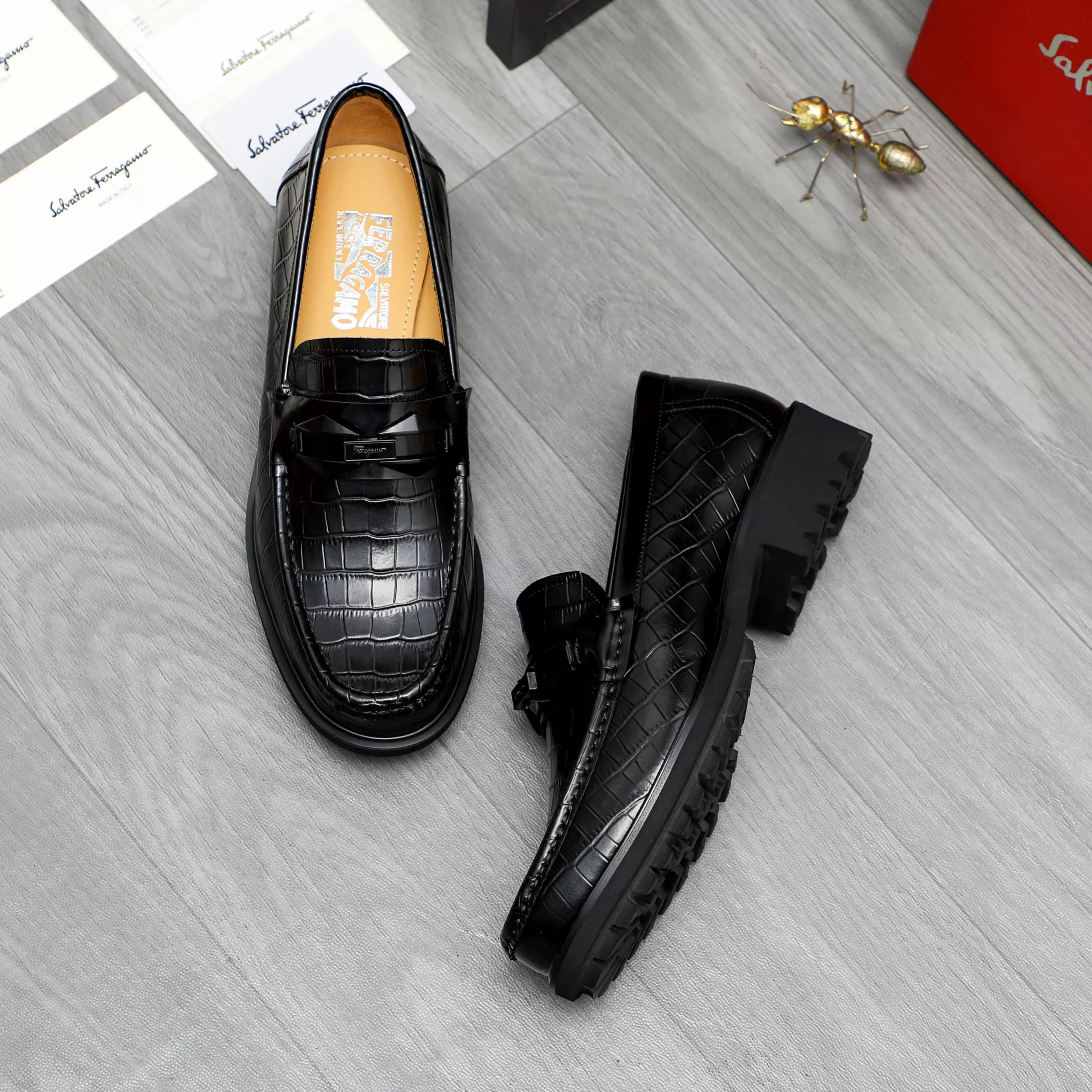 Salvatore Ferragamo Leather Shoes For Men Efficient 2937