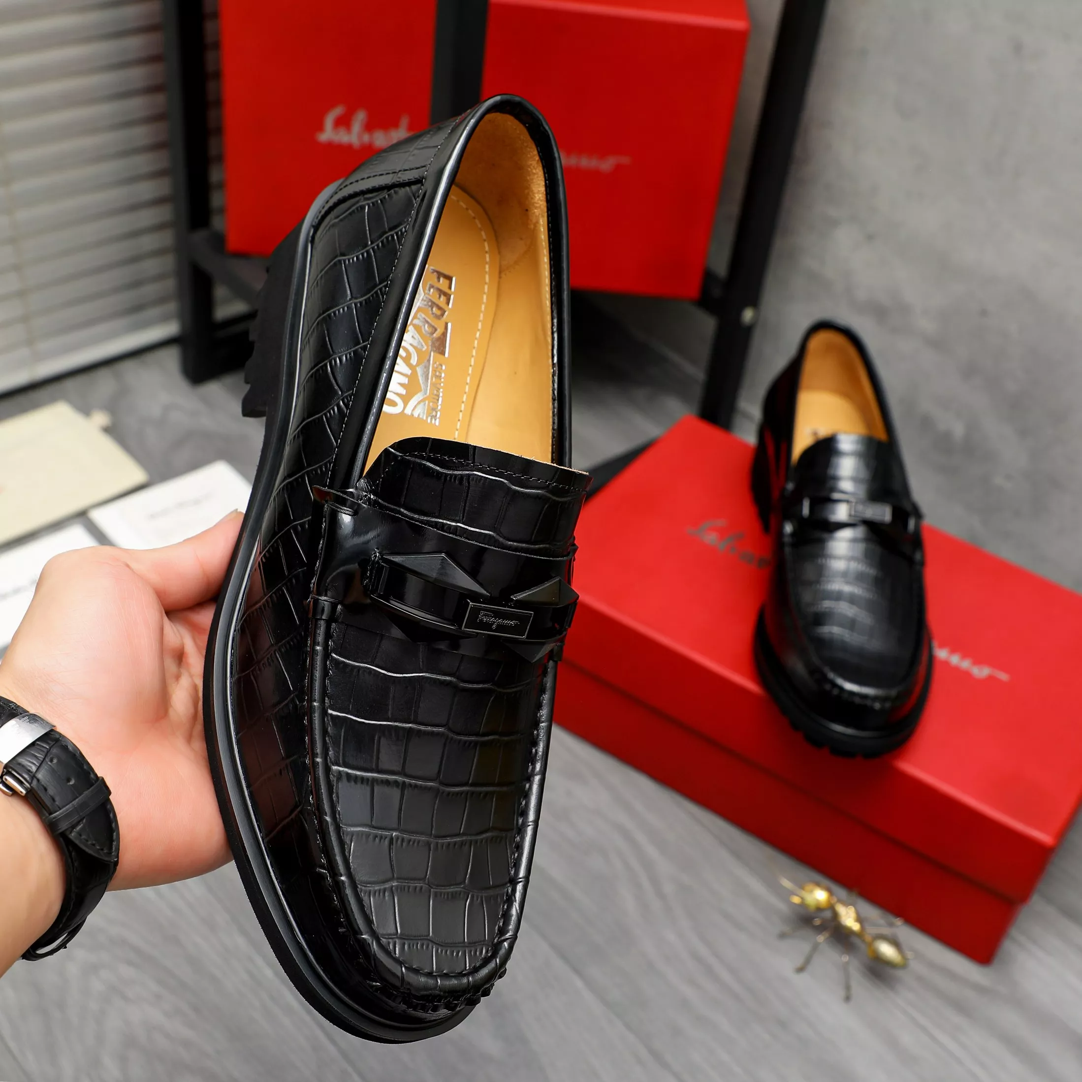 Salvatore Ferragamo Leather Shoes For Men Efficient 2937