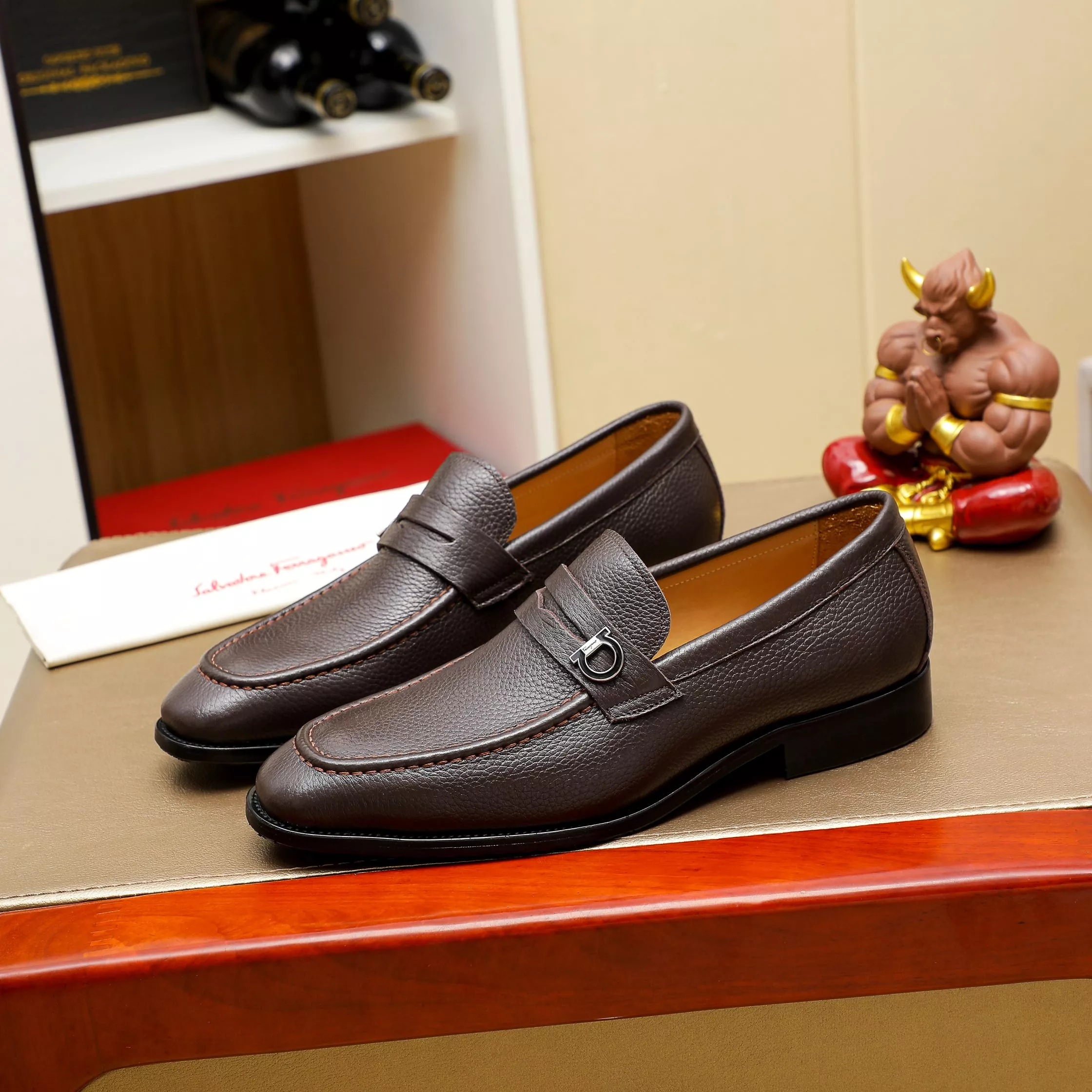 Salvatore Ferragamo Leather Shoes For Men Efficient 5772