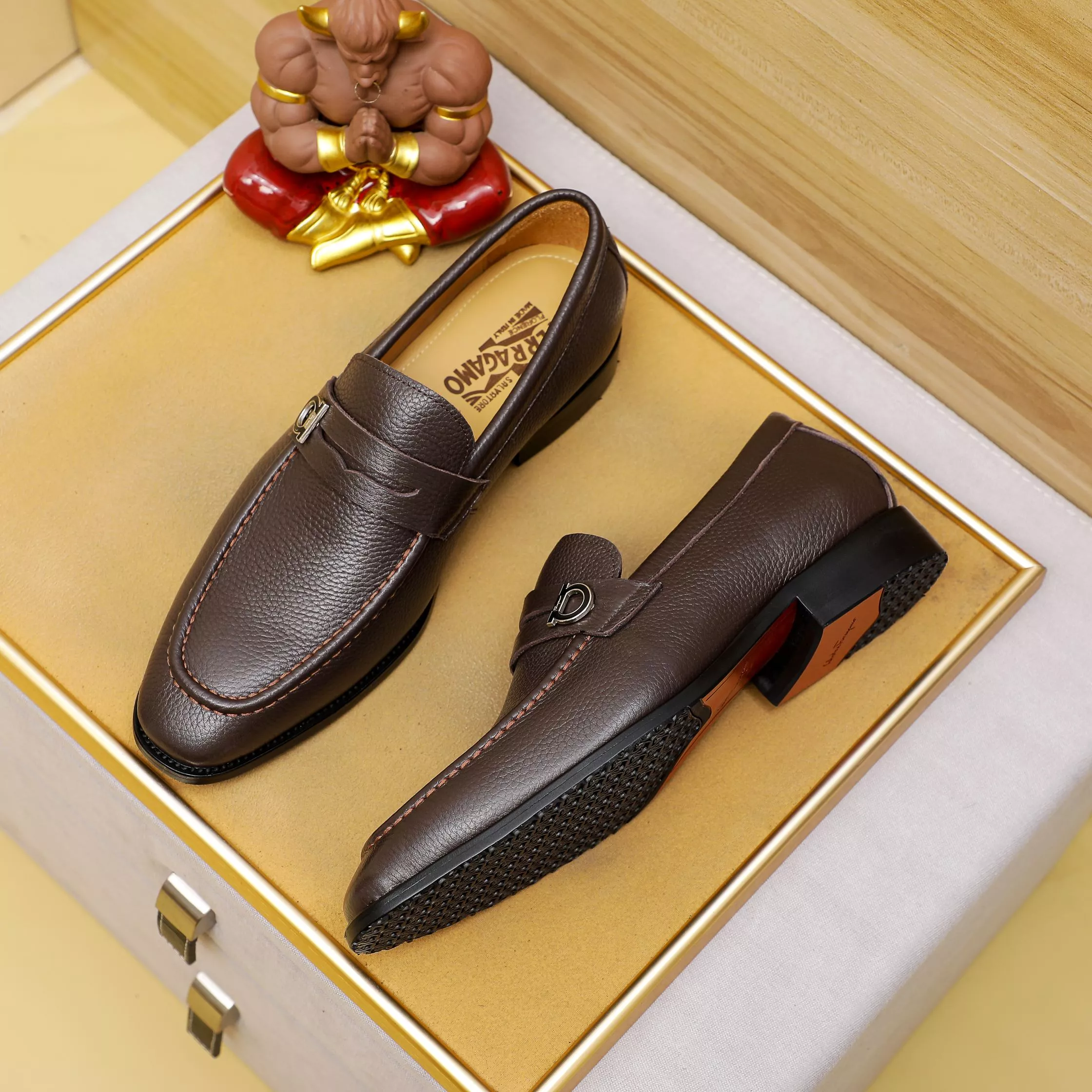 Salvatore Ferragamo Leather Shoes For Men Efficient 5772