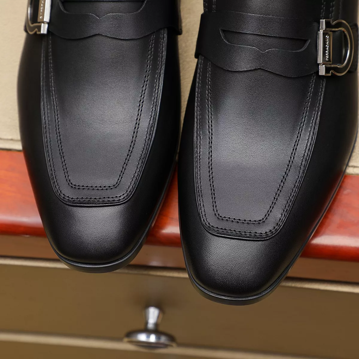 Salvatore Ferragamo Leather Shoes For Men Efficient 8792