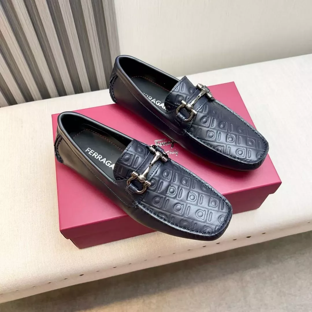 Salvatore Ferragamo Leather Shoes For Men Fashionable 1576