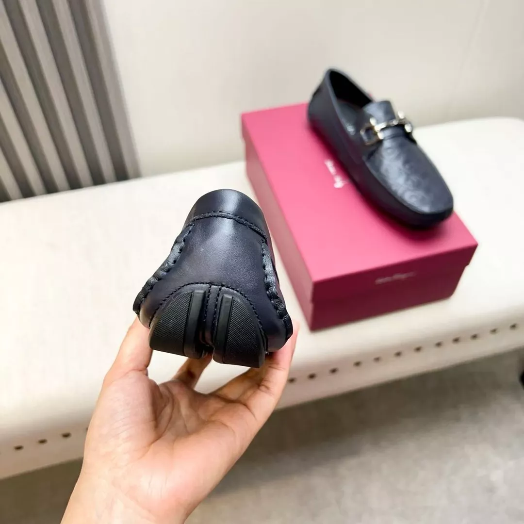 Salvatore Ferragamo Leather Shoes For Men Fashionable 1576
