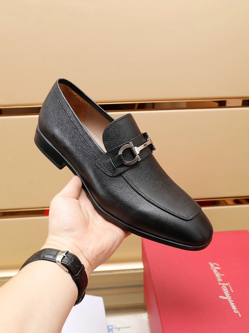 Salvatore Ferragamo Leather Shoes For Men Fashionable 264