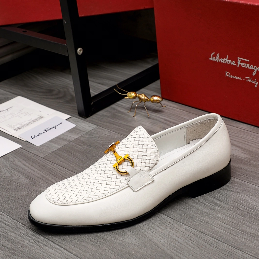 Salvatore Ferragamo Leather Shoes For Men Fashionable 7061