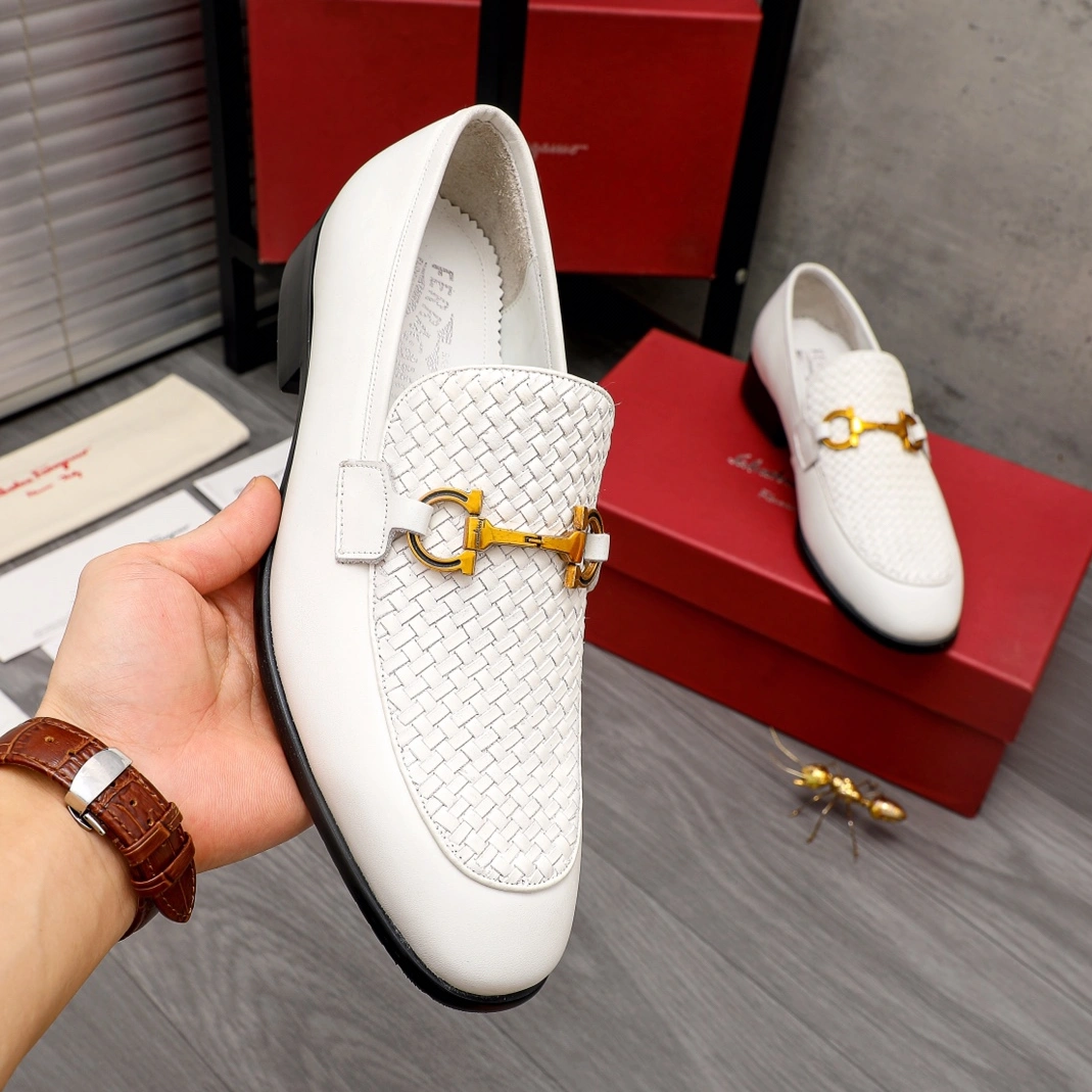 Salvatore Ferragamo Leather Shoes For Men Fashionable 7061