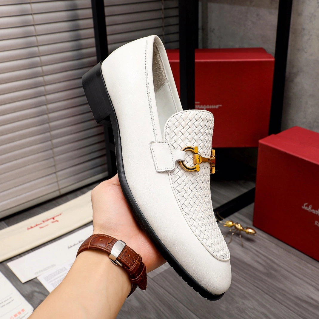 Salvatore Ferragamo Leather Shoes For Men Fashionable 7061