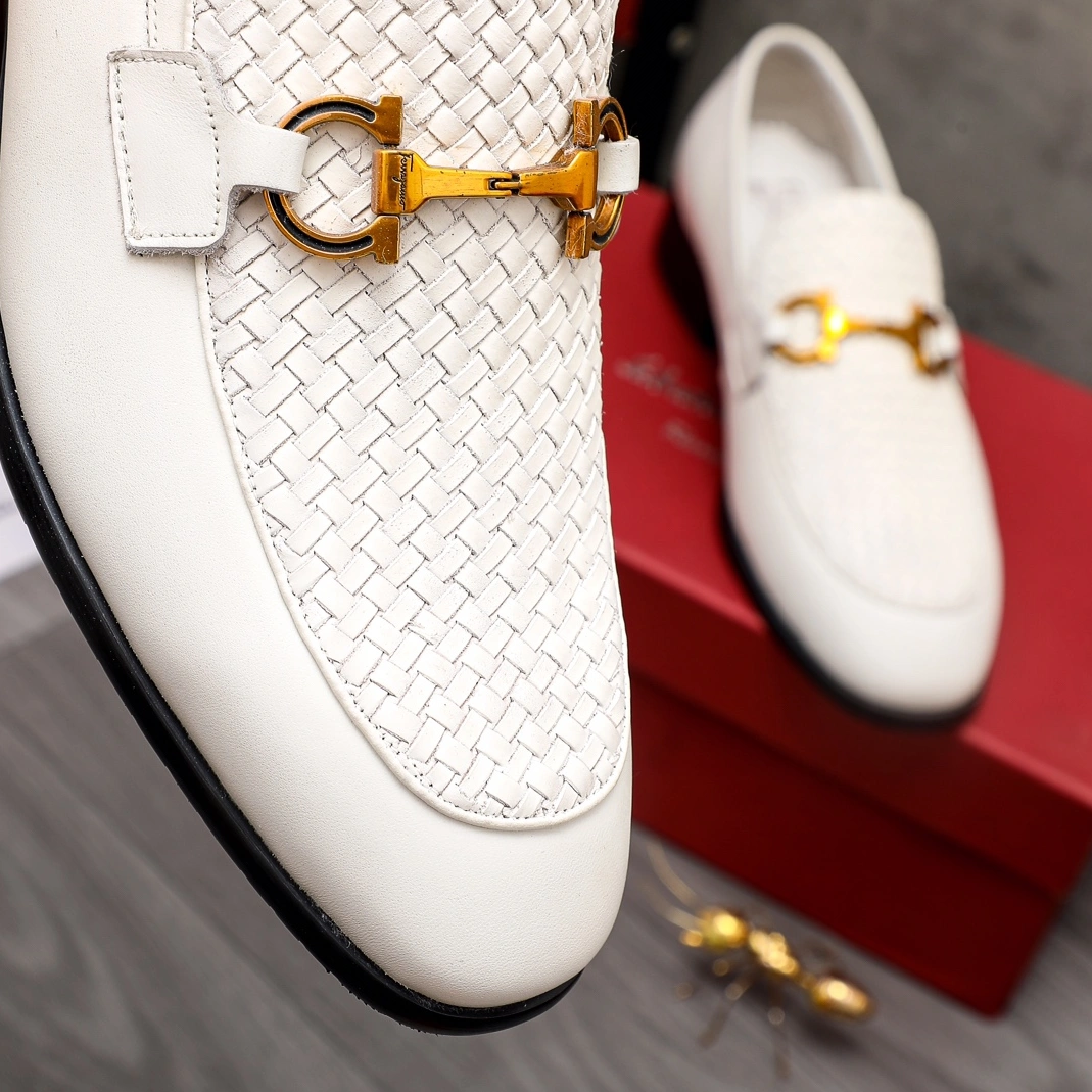 Salvatore Ferragamo Leather Shoes For Men Fashionable 7061