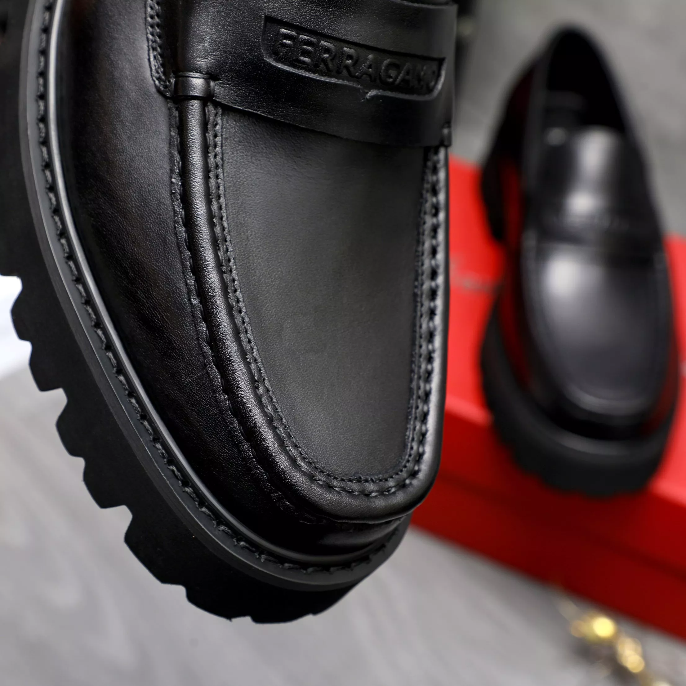 Salvatore Ferragamo Leather Shoes For Men Functional 3115