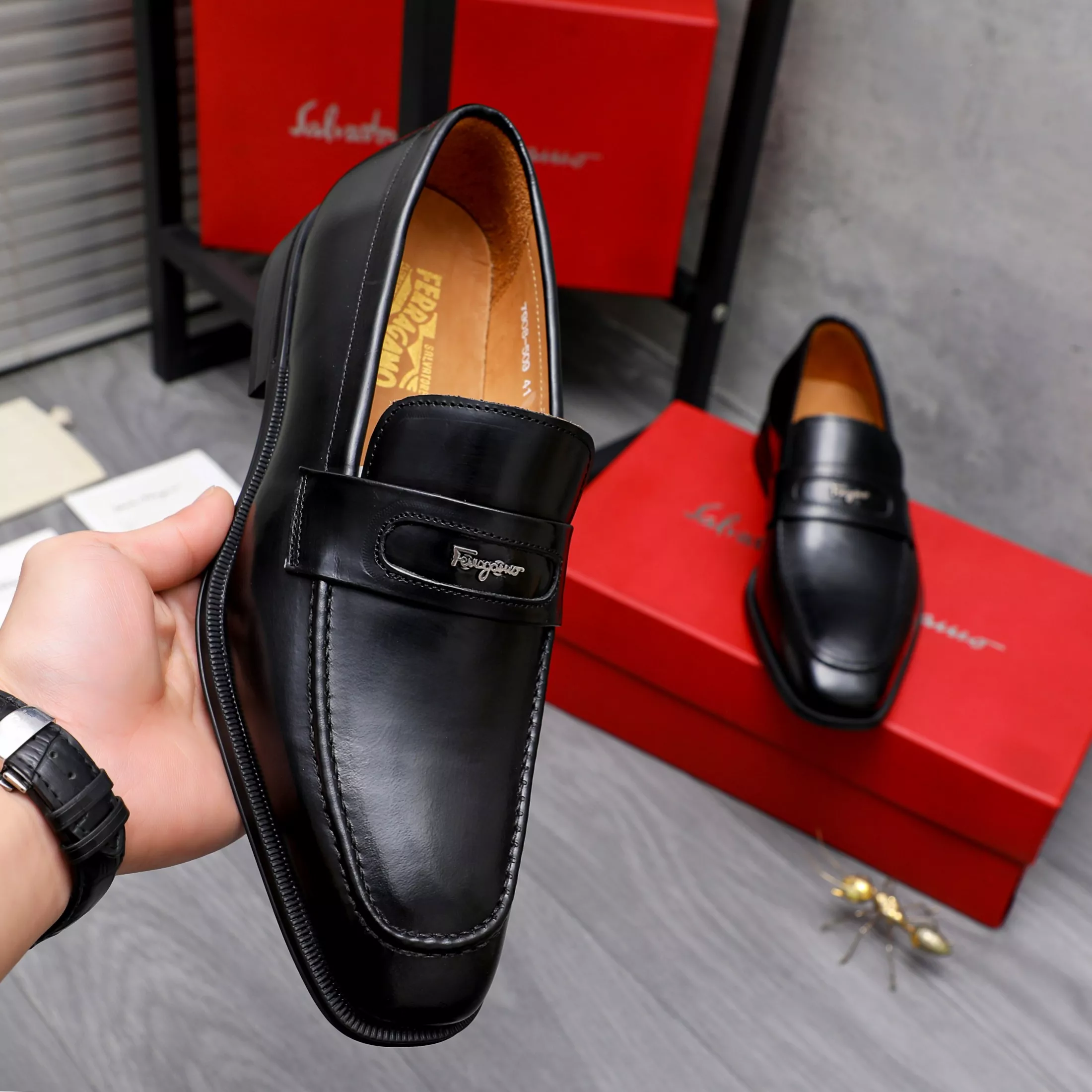 Salvatore Ferragamo Leather Shoes For Men HighQuality 4191